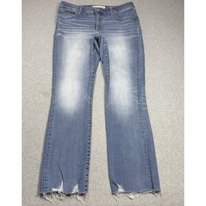 BKE Jeans Womens 32x31.5 Gabby Curvy Fit Highrise Straight Leg Frayed Hem Denim